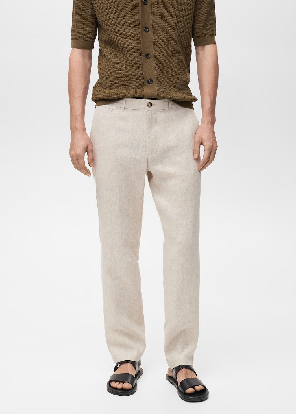 Mango trousers oyster in raw/unbleached