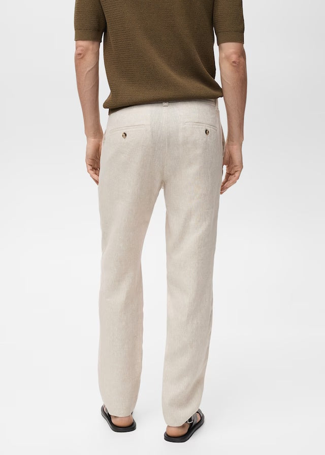 Mango trousers oyster in raw/unbleached - R