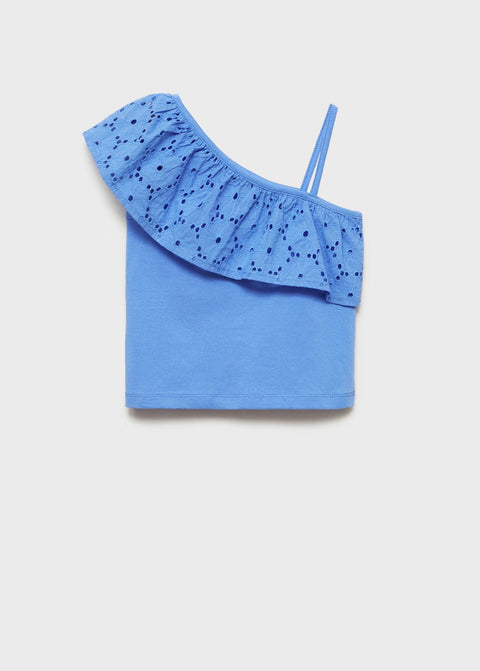 Mango t-shirt volanti in klein