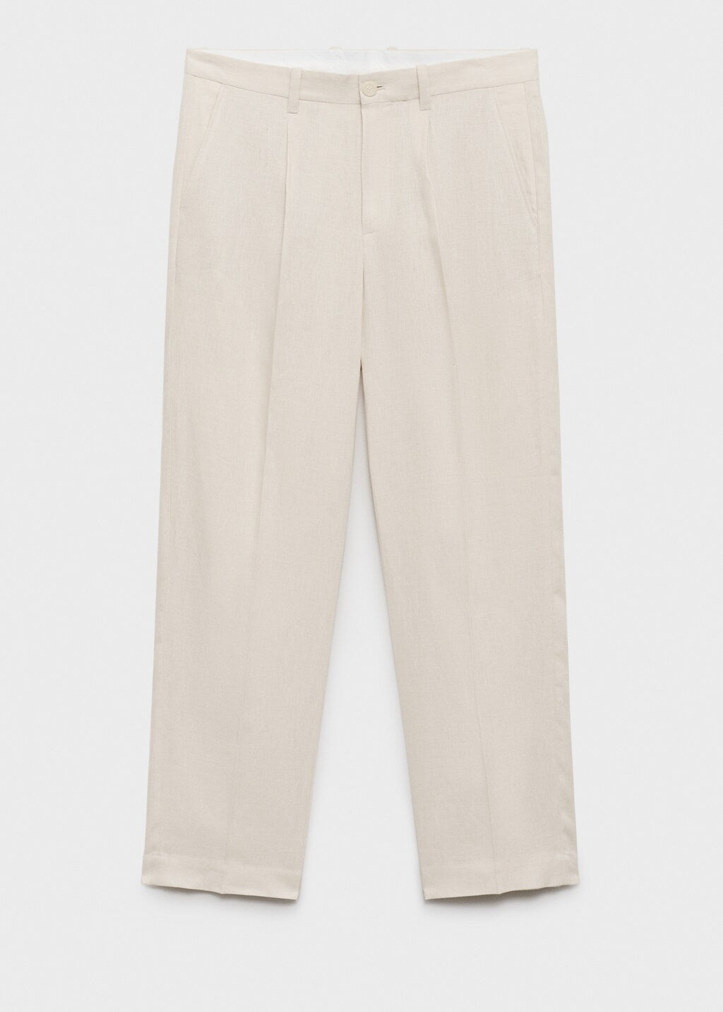 Mango trousers nikos in ivory - B
