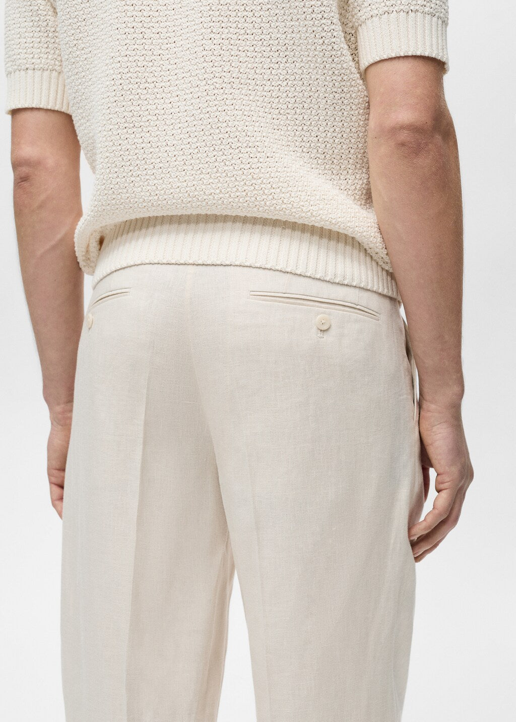 Mango trousers nikos in ivory - D2