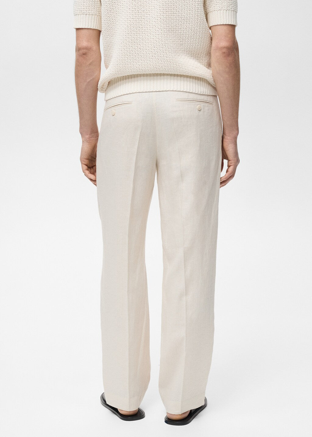 Mango trousers nikos in ivory - R