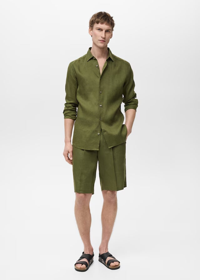 Mango bermudas yorgos in green - 99999999_01