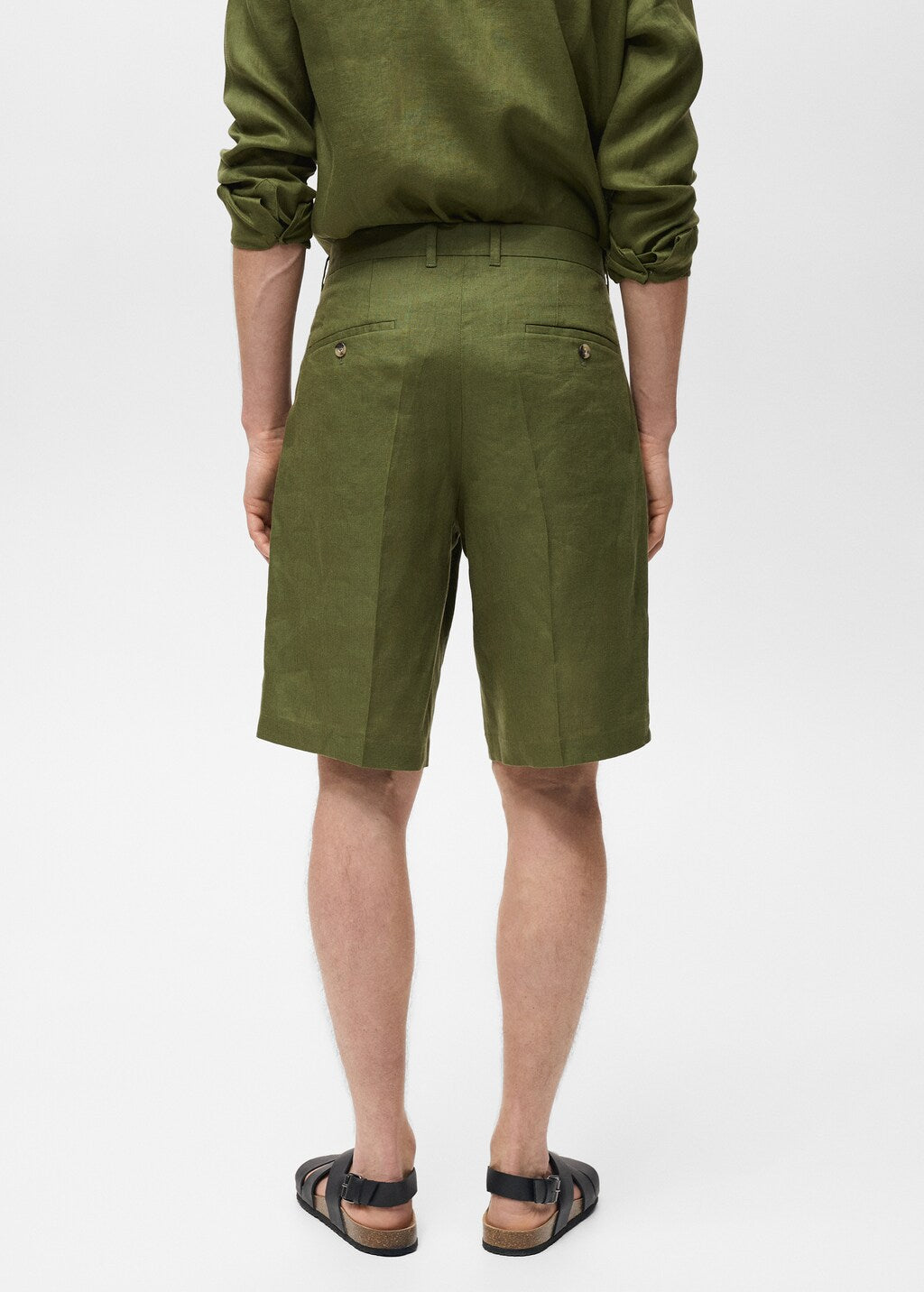 Mango bermudas yorgos in green - R