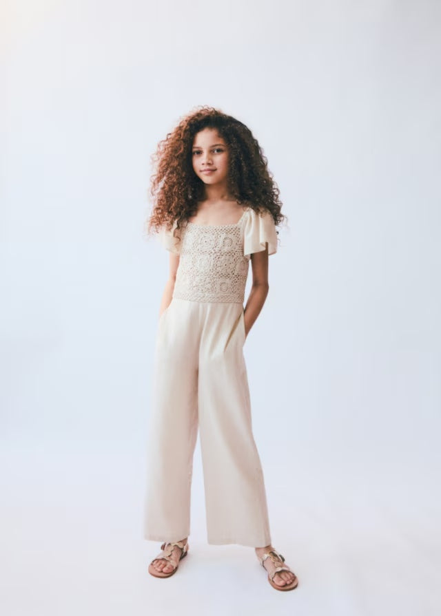 Mango jumpsuit panetone in stone - D5