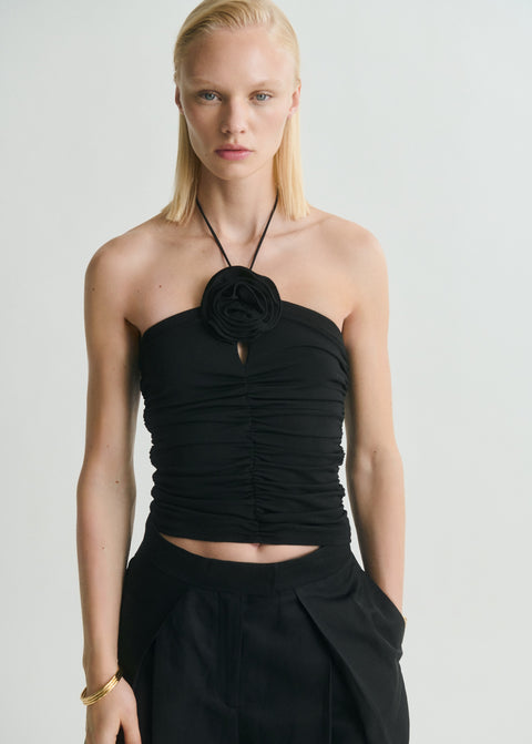 Mango top sage in black