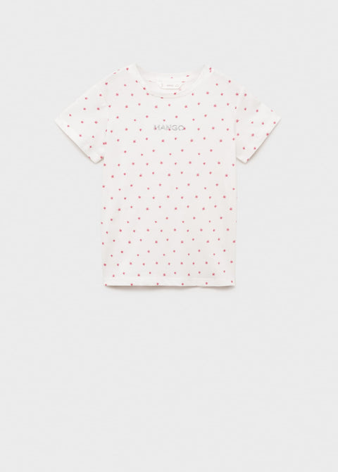 Mango t-shirt mngfi2 in off white