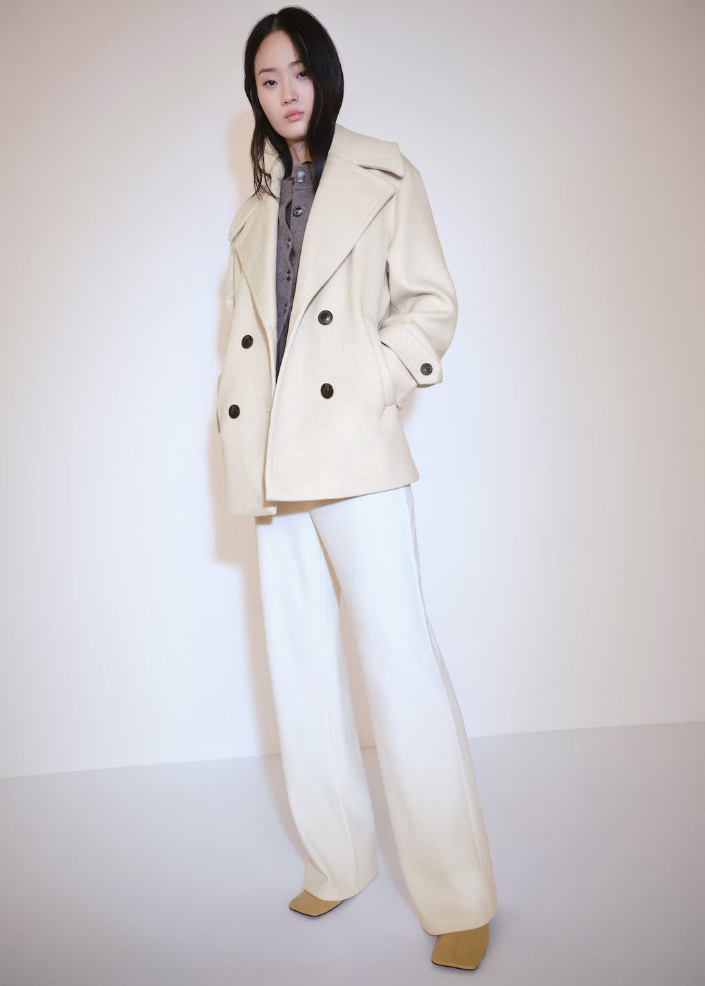 Mango trousers panita in raw/unbleached - D2