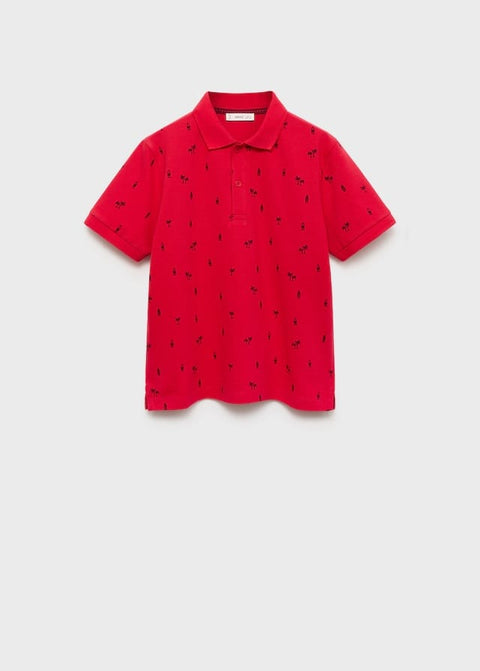 Mango poloshirt fermicy in red