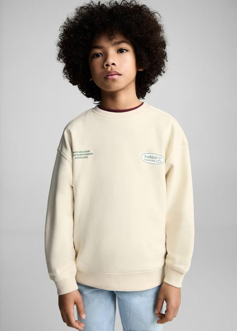 Mango sweatshirt golf in raw/unbleached