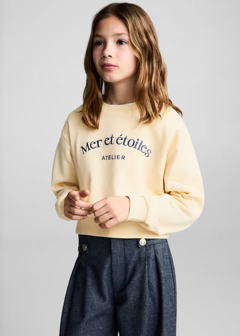 Mango sweatshirt etoiles in yellow