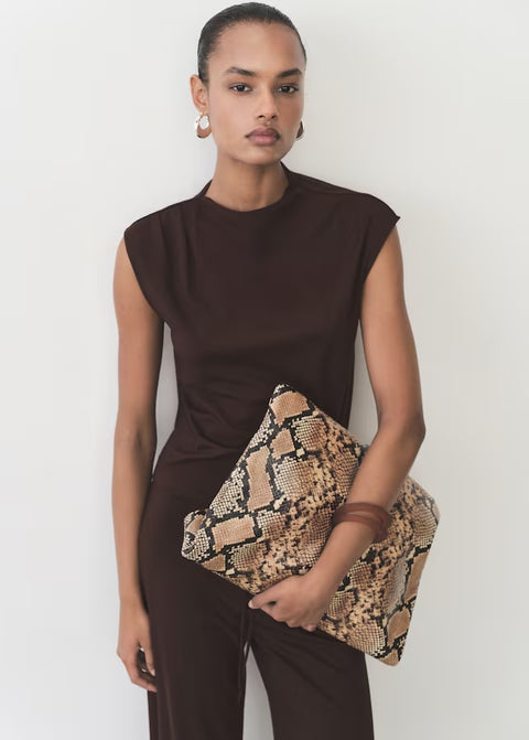 Mango t-shirt candela in chocolate