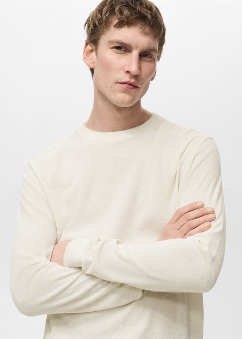 Mango sweater avena in ivory