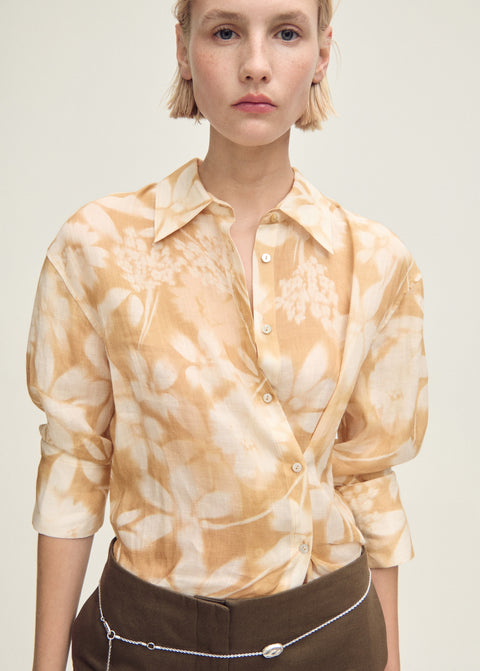 Mango shirt parisi in mustard