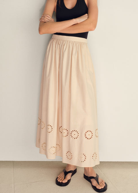Mango skirt pipo in beige