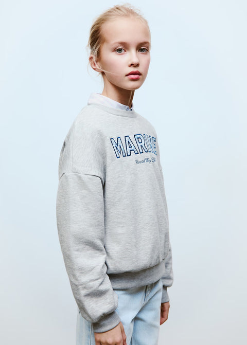 Mango sweatshirt marine in light vigore grey