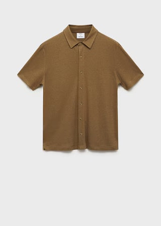 Mango poloshirt ricard in khaki - B