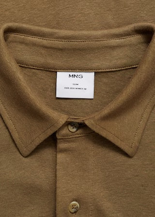 Mango poloshirt ricard in khaki - D8