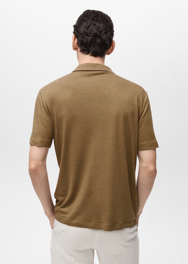 Mango poloshirt ricard in khaki - R