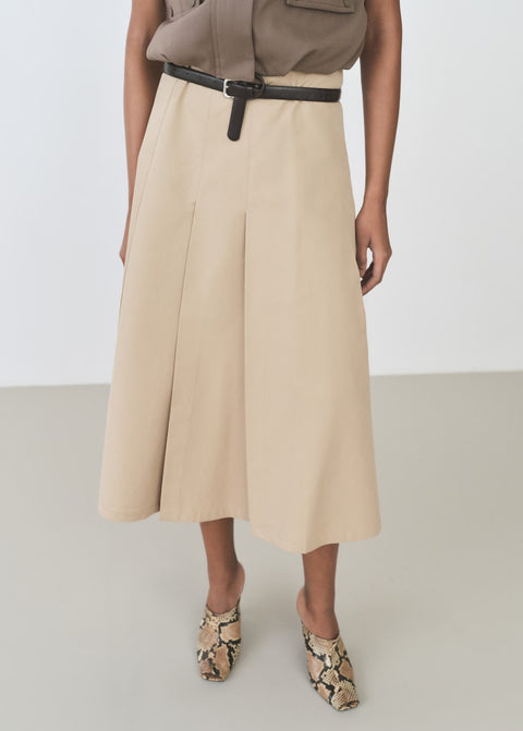 Mango skirt rib in camel