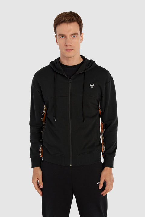 Hummel hmlATES zip hoodie in black
