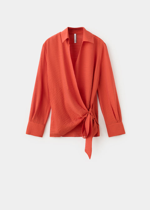 Mango shirt caperu in red