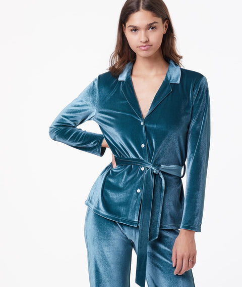 Etam velvety - chemise in fir green