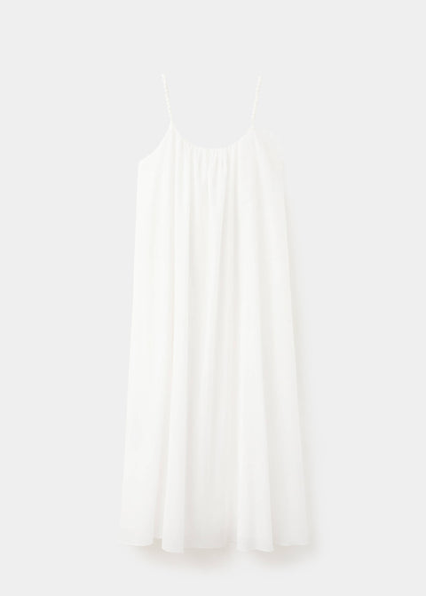 Mango vestido bolas in white