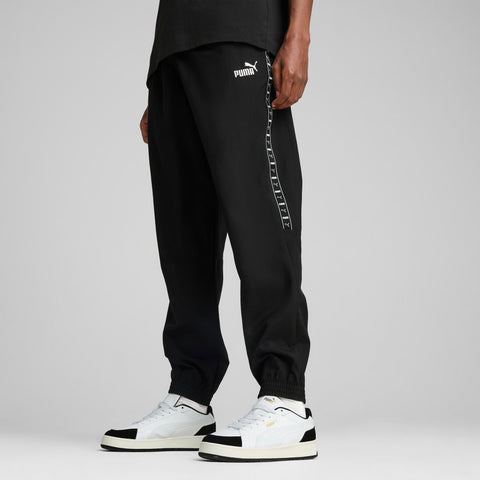 PUMA ESSENTIALS tape woven pants in black