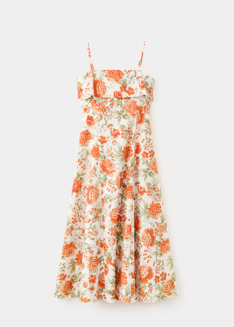 Mango vestido nicola in orange