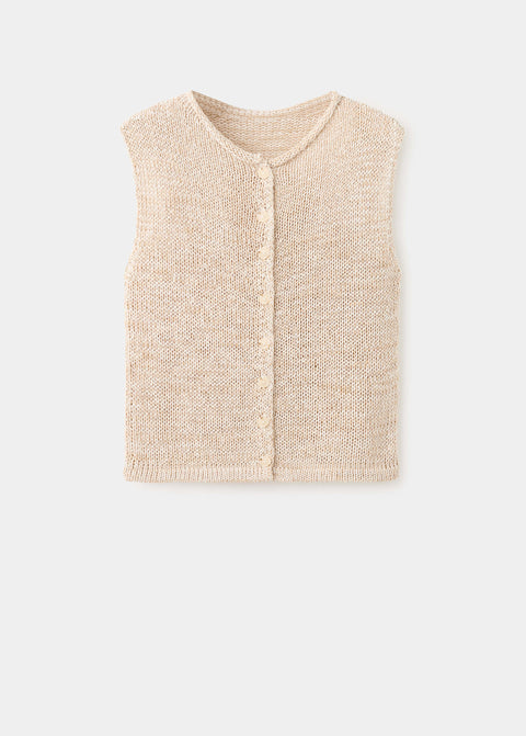 Mango vest paquita in beige