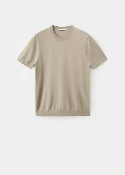 Mango camiseta tricot arraona in sand
