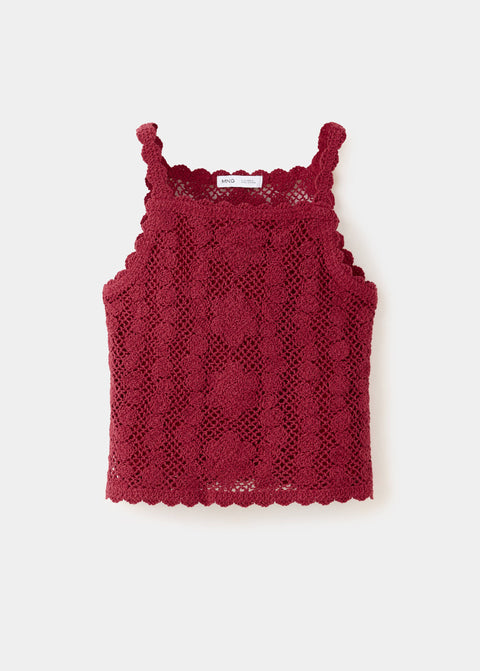 Mango top garnet in garnet