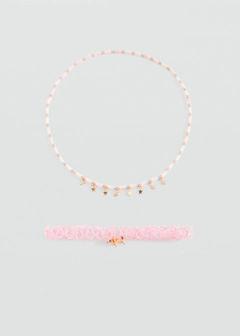 Mango necklace cdoggy in vintage pink