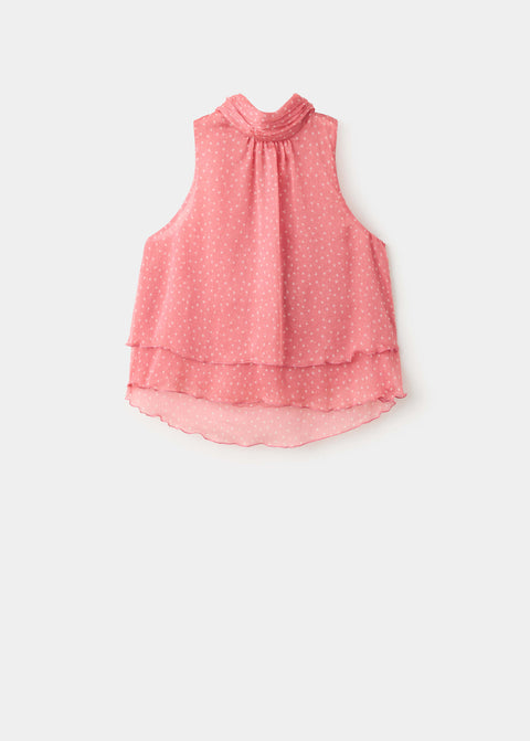 Mango blouse rosita in vintage pink