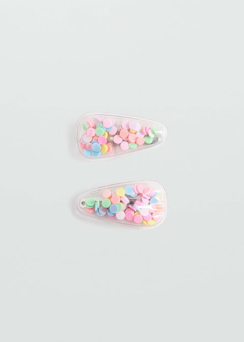 Mango hairclip confetic in pink