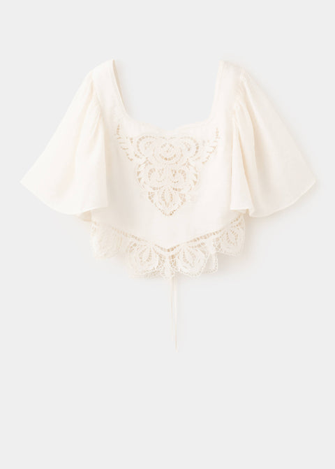 Mango blouse giovana in off white