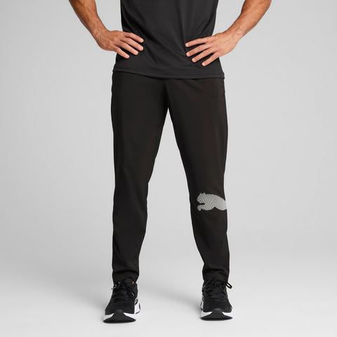 PUMA TRAIN ALL DAY big logo woven pants