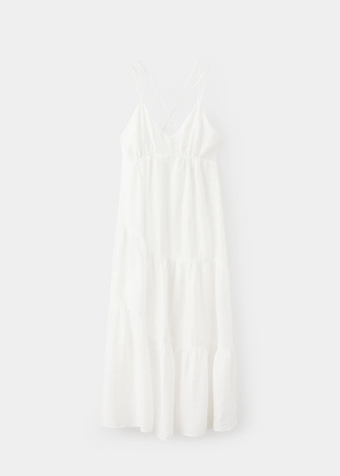 Mango dress cortes in white