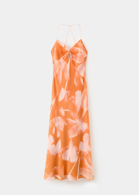 Mango vestido marcelo in orange