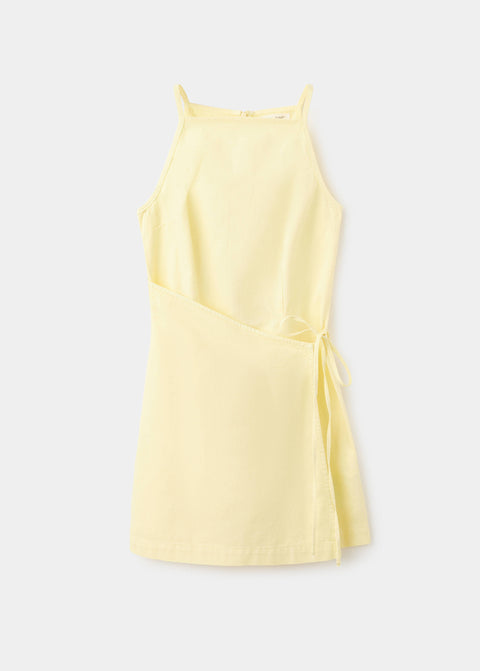 Mango vestido tossa in pastel yellow