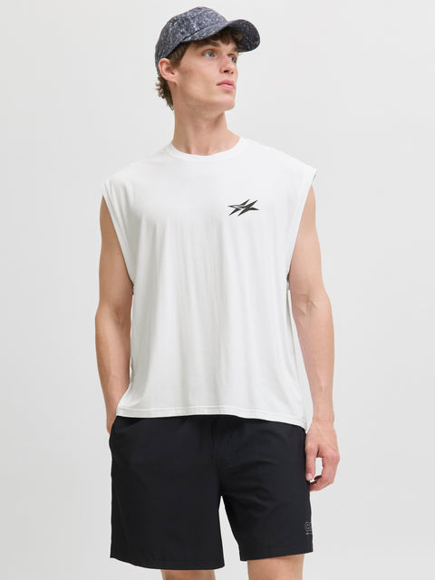 JACK & JONES JCOCNZ berlin tank top in bright white