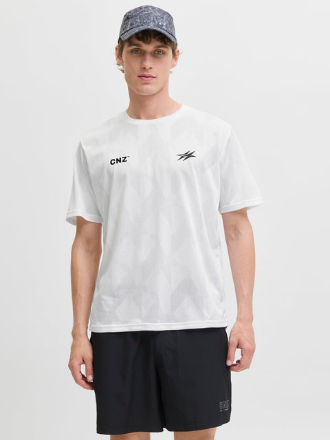 JACK & JONES JCOCNZ paris t-shirt in bright white main 3