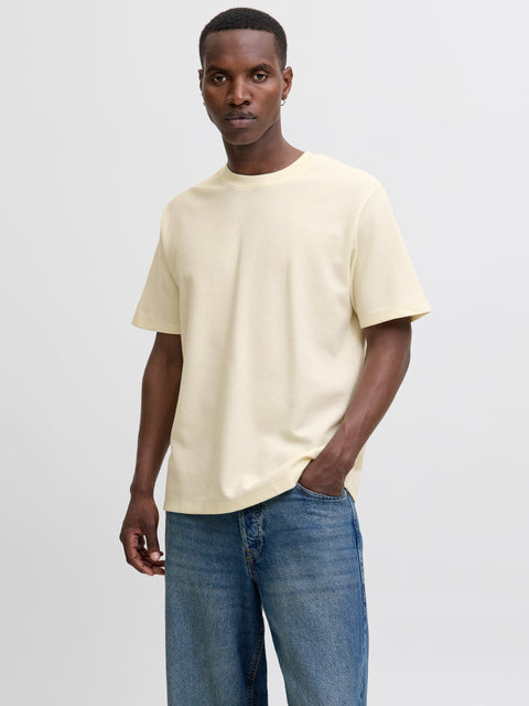 JACK & JONES JJEAUSTIN tee in antique white melange
