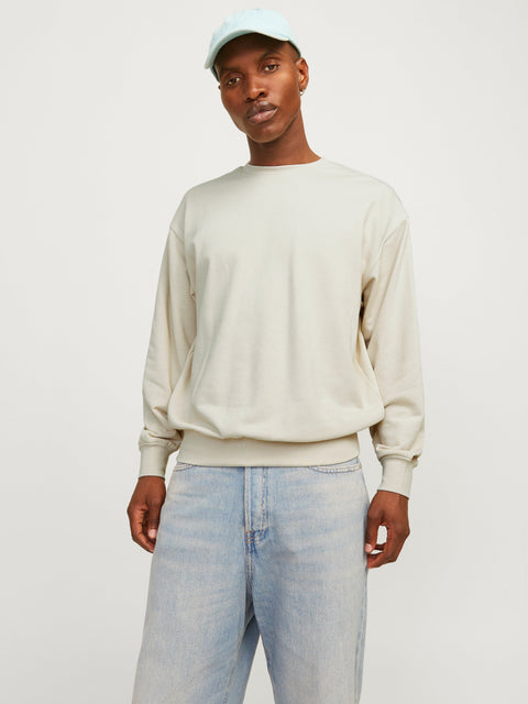 JACK & JONES JJECHARGE sweat crew neck in black