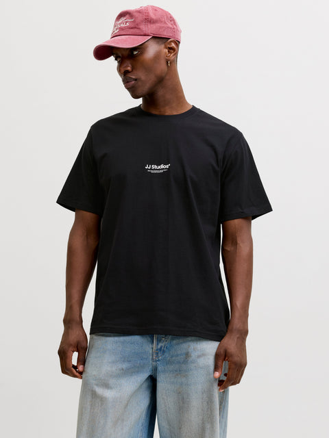 JACK & JONES JJESOHO tee crew neck in black