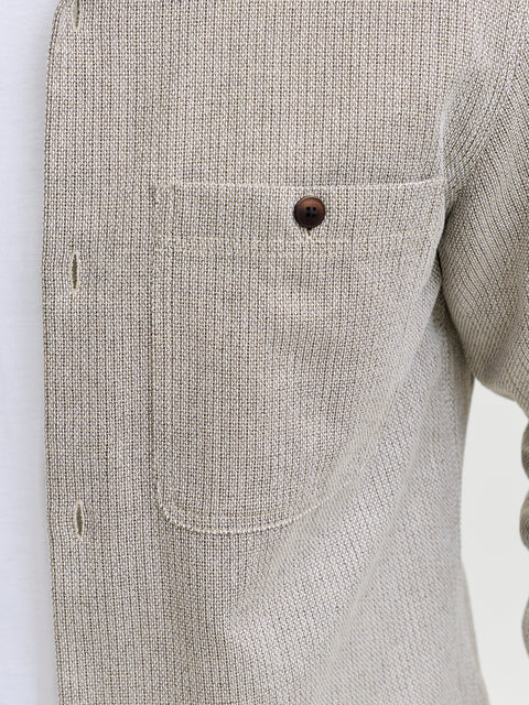 JACK & JONES JPRBLURAYLE linen solid shirt in lemon pepper regular fit