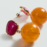 Mango earrings jerry in fuchsia