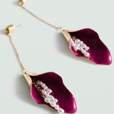 Mango earrings jim in fuchsia