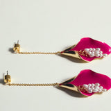 Mango earrings jim in fuchsia